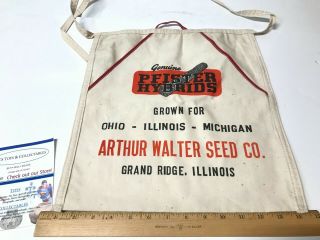 Pfister Hybrids Cloth Vintage Advertising Apron Arthur Walter Seed Co.