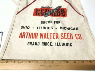 Pfister Hybrids Cloth Vintage Advertising Apron Arthur Walter Seed Co. 2