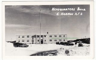 Headquarters Ernest Harmon Air Force Base Newfoundland - C1940 Photo Postcard