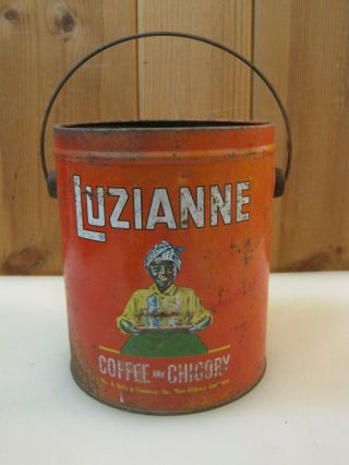 Vintage Luzianne Red 3 Lb.  Coffee Can B2748