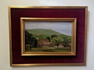English 19th C.  Oil Painting On Tin Plate,  Framed,  Signed And Dated