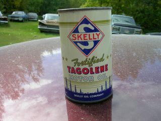 Vintage Skelly Tagolene Motor Oil Can Coin Bank Very For Its Age