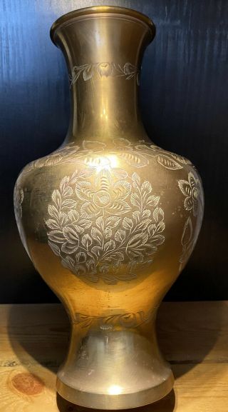Vintage Brass Flower Bud Vase - Made In India