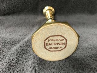 Baldwin Brass 7.  5 Inch Candlestick Holder Octogan Base Shiney Polished Finish 3