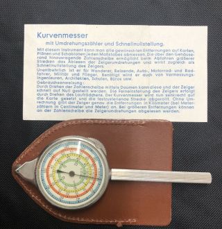 Vtg Vintage German Kurvenmesser,  Map Distance Measurer Map Distance