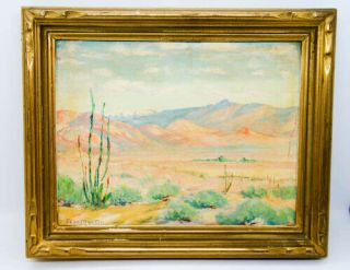 1940s Tosh Martin Oil Painting California Desert