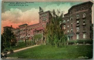 Dansville,  York Postcard Jackson Health Resort Main Building / Hand - Colored