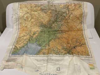 WWII USAAF Jehol China Shen - yang China Cloth Chart Pilot ' s Silk Escape Map 1943 2