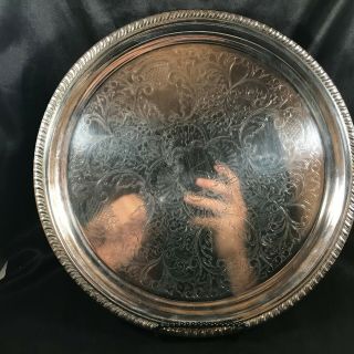Vintage Raimond Silverplate Silver Plate 12 - 3/8” Filigree Platter