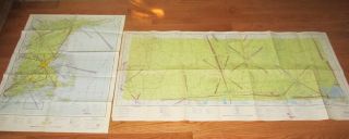 2 Wwii 1945 Sectional Aeronautical Charts Beaumont And Boston