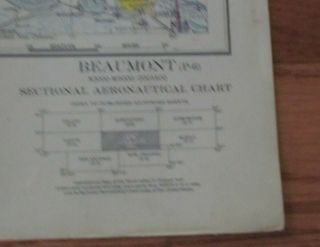 2 WWII 1945 SECTIONAL AERONAUTICAL CHARTS BEAUMONT AND BOSTON 3