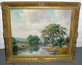 Outstanding Antique Charles Gordon Harris Oil Painting O/c 25 " X 30 " Image Nr