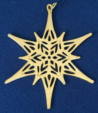 Mma Star Ornament 1976 Designed By Tia Stoller Snowflake 3 1/4 "
