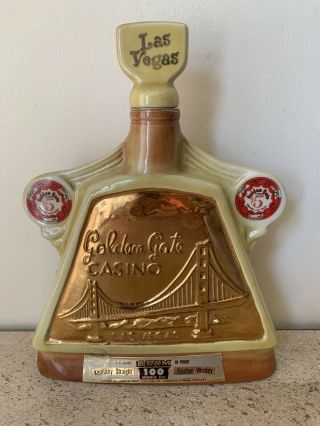 Jim Beam 1970 Bottle/decanter Golden Gate Casino Las Vegas Nevada