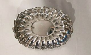 Vintage Reed And Barton Silverplate Scalloped Dish Oval (15 " L X 11 " W) 110