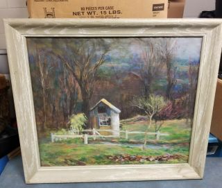 Fine Old Pennsylvania Impressionist Landscape Oil Painting Walter E.  Baum
