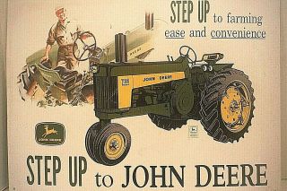 Step Up To John Deere Metal Sign 16 X 12 Made In Usa Features 730 Diesel Tractor