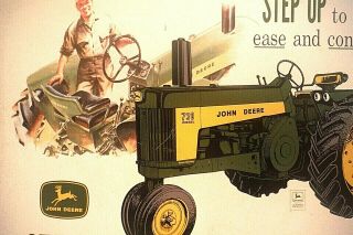 Step Up To John Deere Metal Sign 16 X 12 Made In USA Features 730 Diesel Tractor 3