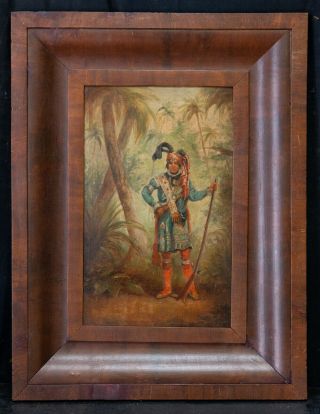 Early 20th Century American Oil Painting " Indian Portrait "