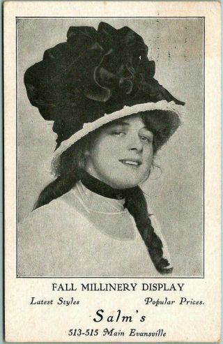 1910 Evansville Indiana Advertising Postcard Salm 