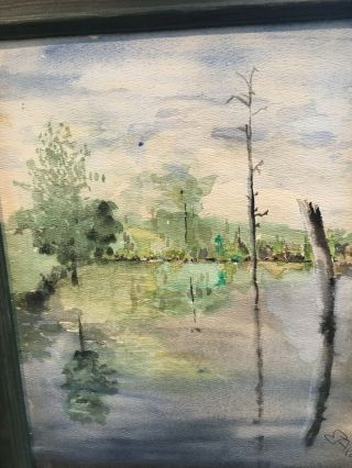 Watercolor Painting By Actor Eddie Albert,  Green Acres,  Longest Yard