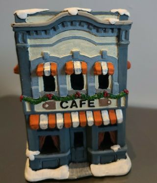California Creations Hand Painted Christmas Village Cafe