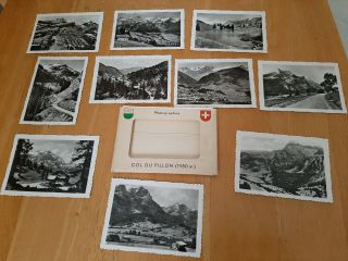 Vintage (set Of 10 Black And White) Col Du Pillon Switzerland Photographs (30)