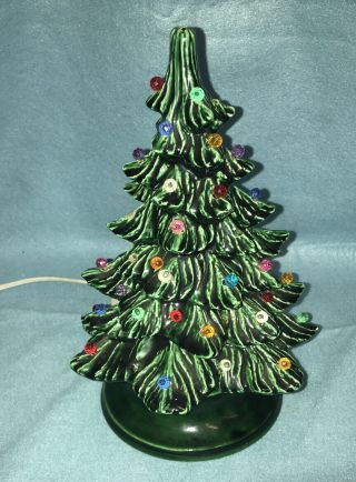 Vintage 9 1/2 " Ceramic Christmas Tree Nowell 