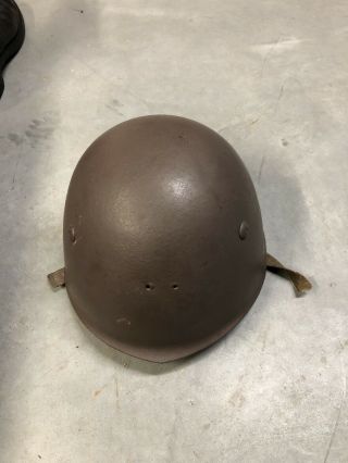 Authentic Ww2 Italian Military M33 Helmet With Leather Liner