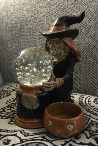 Boney Bunch Yankee Candle Witch Crystal Ball Tea Light Candle Holder