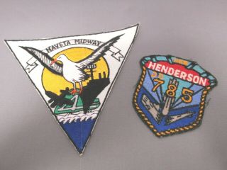 Navsta Midwa & Uss Henderson 785 Naval Maritime Unit Patches