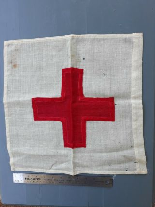Wwii Red Cross Flag 15 X15 Inches