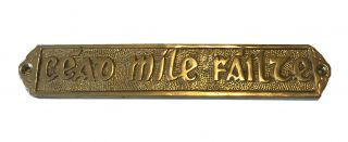 Cead Mile Failte,  Brass,  Ireland,  8 3/4” X 1 1/2 Plaque 3