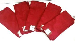 Lenox Holly Damask Napkin 5 - Pack,  Red 19 " X 19 " Holly Design