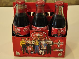 Nascar Coke 6 Pack Glass Bottles 2002 Coca - Cola Racing Dale Earnhardt Jr.  8