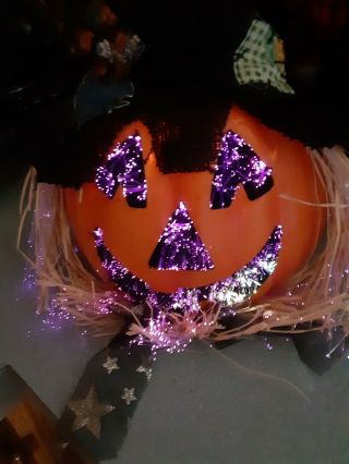 Great For Halloween & Fall Fiber Optic Pumpkin Constant Color Change Awesome