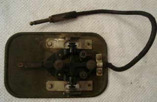 Wwii Signal Corps J - 37 Telegraph Key On J - 48 - A Base Plate 4 Mobile Radio Set 2