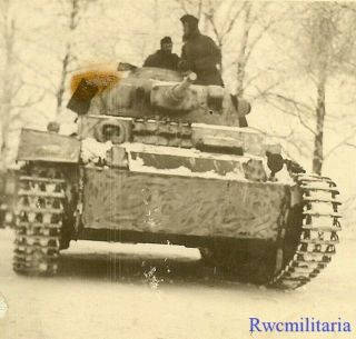 Best Camo Painted German Pzkw.  Iii Panzer Tank Moving In Russian Winter