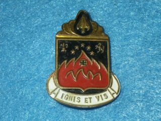 Wwii Occupation 54th Armored Field Artillery Di - Painted,  Nhm,  German - Made,  Pb