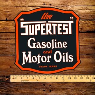 Supertest Gasoline & Motor Oils - 12 " Gas Pump Decal