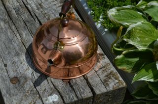 Daewoo Solid Copper Kettle With Wooden Handle And Knob - Comes With Pape