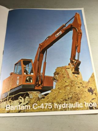 Bantam Koehring C - 475 Hydraulic Hoe,  Excavator Sales Brochure (Sales Booklet) 2