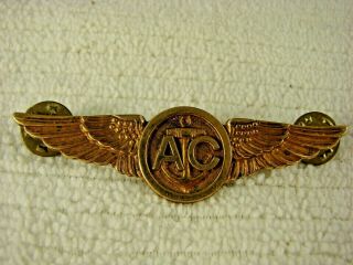 Vintage Navy Air Crew Wing Gold Plated 2 3/4 " Clutchback