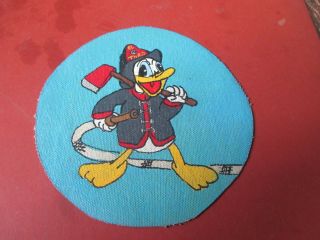 Wwii Disney Donald Duck Usmc El Toro Calif Fire Dept Jacket Patch