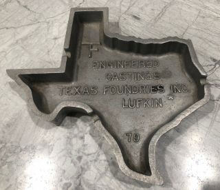 1979 Engineered Castings Texas Foundries Inc.  Lufkin Aluminum Ashtray