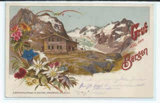 Gruss Aus Den Bergen,  Austria.  Old Postcard 1906 617.