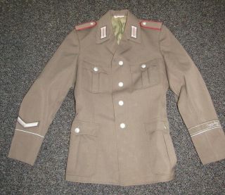 Post Wwii East German Stassi Enlisted Tunic With Shoulder Boards And Cuff Title