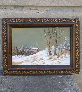 Fine 19th Century Winter Landscape.  1880.