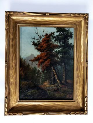 Hudson River School Style Landscape Oil Painting Late 1800s - Early 1900s Signed