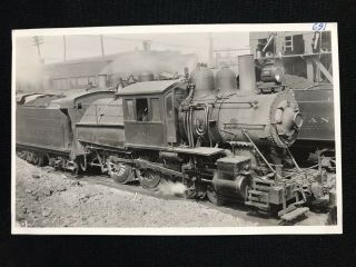 Rppc Postcard Delaware Lackawanna & Western Railroad Locomotive 691 @ Hoboken Nj